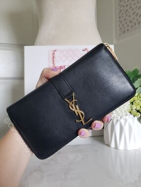 Authentic Pre-owned Yves Saint Laurent Zippy Wallet